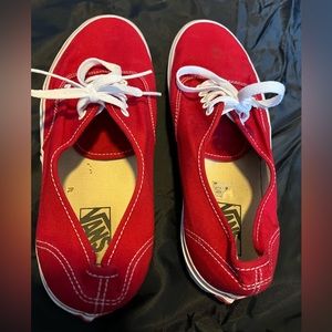 Red Vans, size 12